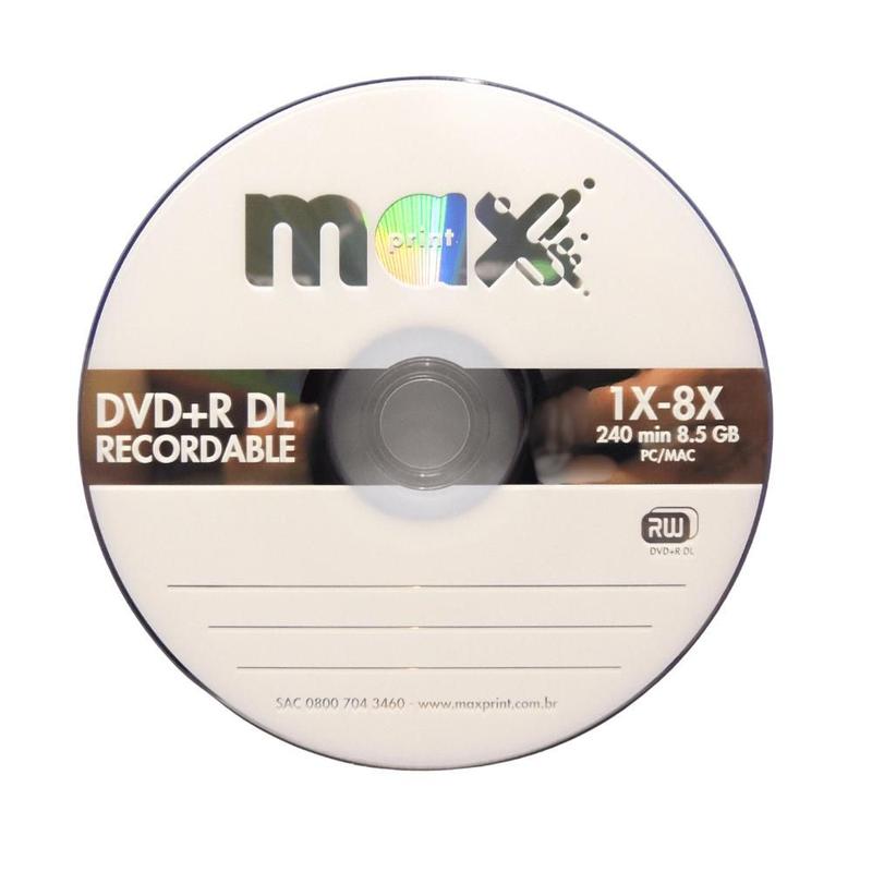 Kit 10x de mídia DVD+R Dual Layer Slim 8.5GB 1X-8X 50231-4 no